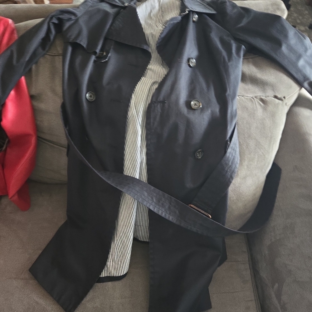 Banana Republic Womens Black Trench Coat